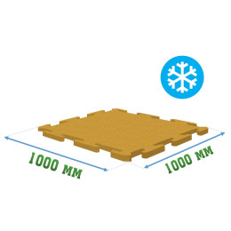 Резиновое покрытие 1000x1000x10мм Puzzle для холодных помещений - Ice