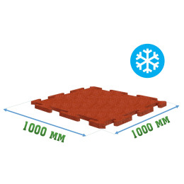 Резиновое покрытие 1000x1000x10мм Puzzle для холодных помещений - Ice